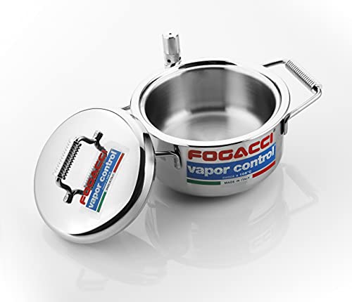 Fogacci 0511 Vapor Control, Acciaio Inossidabile, Grigio, 14 Cm