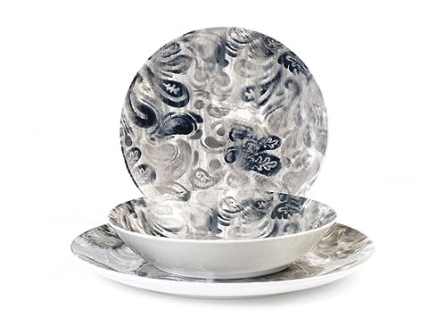 Home Royal Norfolk Tangeri Servizio Tavola, 18 Piatti, Porcellana, Multicolore