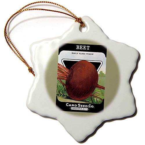 3Drose Beet Precoce Blood Rapa Packet From Card Seed Company A Forma Di Fiocco Di Neve, Multicolore, 7,6 Cm