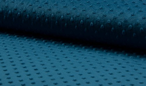 Lusso Super Morbide Fossetta Tenero Morbida Minky Pile Tessuto Stoffa - Chiaro Benzina - Blu, 1Mtr - 150Cm X 100Cm