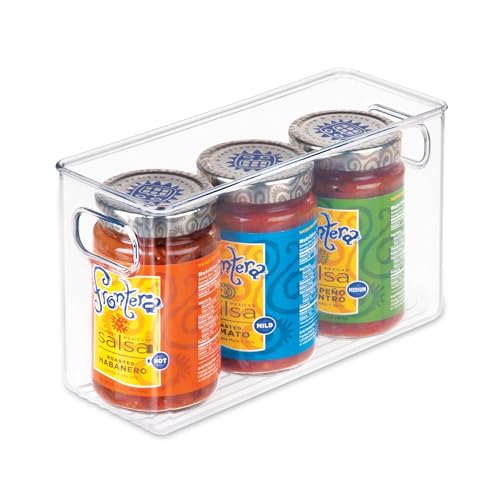 Idesign Cabinet/Kitchen Binz Contenitore Cucina, Organizer Cucina Allungato Di Medie Dimensioni In Plastica Robusta, Trasparente