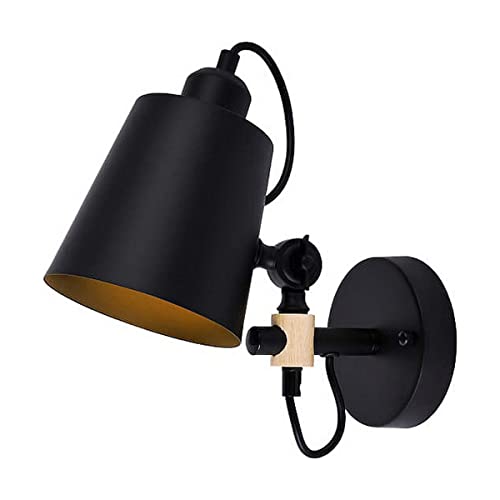 Aplique Pared E27 Negro Edm