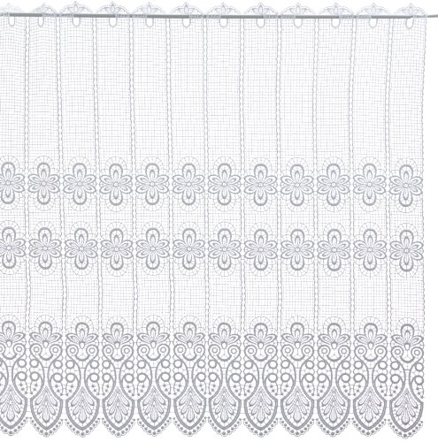 Plauener Spitze By Modespitze, Tenda, Bianco (Weiß), Larghezza: 144 Cm