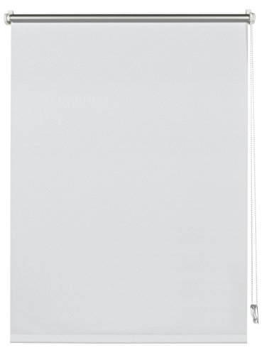 Deco Company 23-1031 Tenda Termica A Rullo Con Morsetti O Da Incollare, Risparmio Energetico, Tutte Parti Montaggio Incluse, Poliestere, Bianco, 65 X