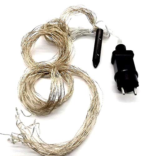 Fbright Tenda Led Effetto Cascata Con 10 Fili Luminosi, Cambia Colore, 2 Metros