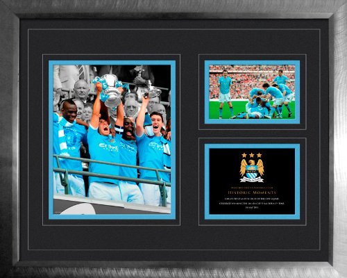 Gb Eye Ltd, Manchester City, Fa Cup Win 2010-11, Foto Incorniciata E Montata, 40 X 50 Cm