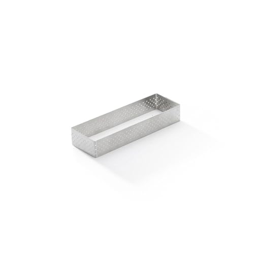 De Buyer Acciaio Stampo Rettangolare Traforato Cm. 12, 3099.30, Inossidabile