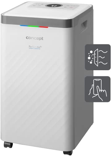 Concept Ov2012 - Deumidificatore Con Purificatore D'Aria, 210 Watt, Sistema Di Filtraggio A 4 Livelli, Ionizzazione, Filtro A Carboni Attivi, Timer 4