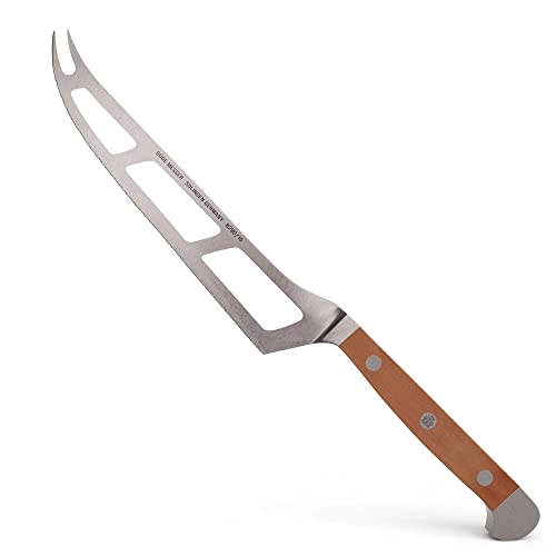 Güde Solingen - Coltello Da Formaggio Morbido Forgiato, 15 Cm, Legno Di Pero, Alpha-Birne - Doppio Collarino, Fatto A Mano In Germania
