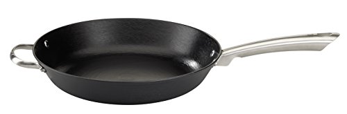 Gsw 714273 Ghisa Professionale Padella Senza Coperchio, Nero, 32 Cm