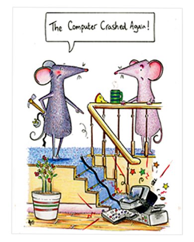 The Compost Heap-Computer A Mano, Soggetto: Crash Biglietto D'Auguri