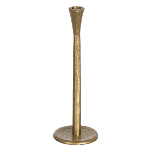 Bigbuy Home Portacandele Dorato In Alluminio 10 X 10 X 31 Cm