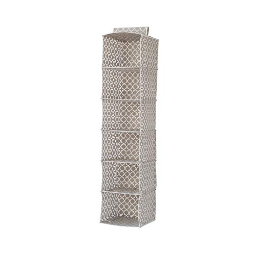Compactor Home Portascarpe, Microfibra, Taupe/White, 30 X 30 X 128 Cm