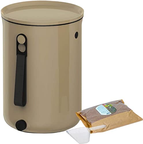 Skaza Exceeding Expectations. Bokashi Organko 2 (9,6 L) | Primer Compostiere Da Cucina In Plastica Riciclata | Con Attivatore Di Fermentazione 1 Kg (C