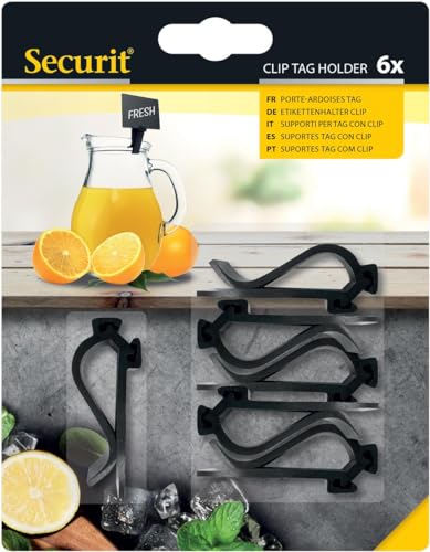 Securit Supporti Etichette, Nero, 5X1
