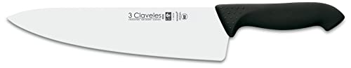 3 Claveles Cuchillo Cocinero Proflex De 25 Cm, Alloy Steel, Negro