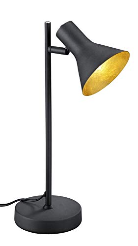 Reality R50161002 Lampada Da Tavolo, Metallo, Nero/Oro