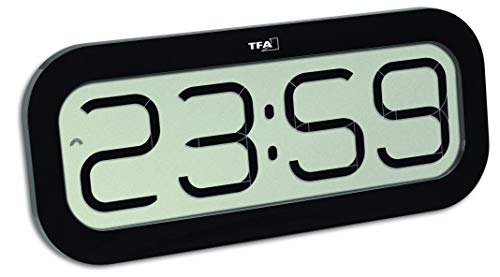 Tfa Dostmann Bim Bam Funk-Wanduhr Mit Stundenschlag Orologio Carillon Bimbam 5 Diversi Suoni Di Gatto 60.4514 (Nero)
