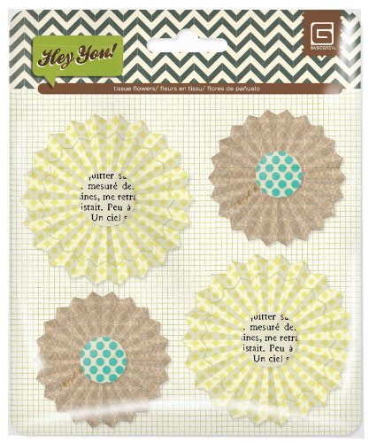 Hey You-Carta Stampata, Motivo Floreale, Colore: Grigio