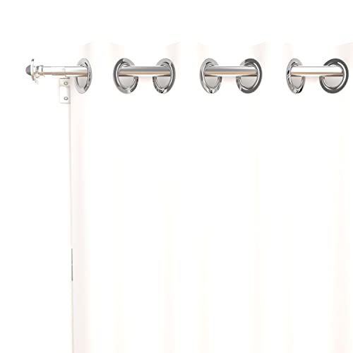 Soleil D'Ocre Alix Tenda Con Occhielli, Antipiega, Bianco, 140 X 250 Cm