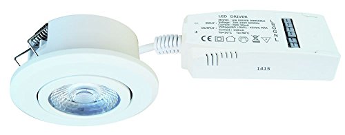 Exo-Lighting Jup Vetro, 18 X 18 Cms Cotoné Beige, Attacco A Led, Colore: Bianco