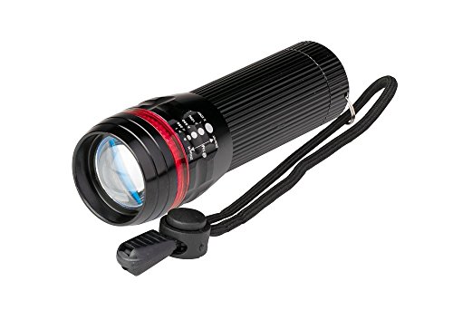 Poly Pool - Pp3153 Torcia Led Portatile 1W Alumini - Torcia Mini Led 3 Luminosità - Luce Emergenza O Lavoro Tascabile In Alluminio Portata 50M Con Fuo