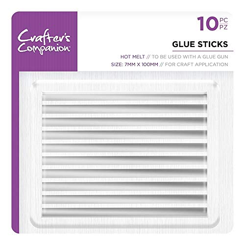 Crafters Companion Cc-Tool-Glust7-10 Crafter'S Companion Bastoncini Ricariche Per Pistola Per Colla A Caldo Per Progetti Creativi, 7 Mm