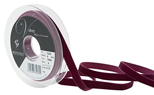 Berisfords Nastro Di Velluto, Bordeaux, 10.2 X 1.5 X 10.2 Cm, 5 Unità