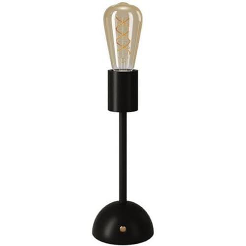 Creative Cables - Lampada Portatile E Ricaricabile Cabless02 Con Lampadina Edison Dorata - Con Lampadina, Nero