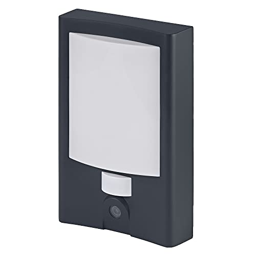 Ledvance Smart+ Entrance Applique Da Esterno Con Telecamera, Numero Civico E Altoparlante, Luce Led Bianca Calda (3000K), Grigio Scuro, Scheda Di Memo