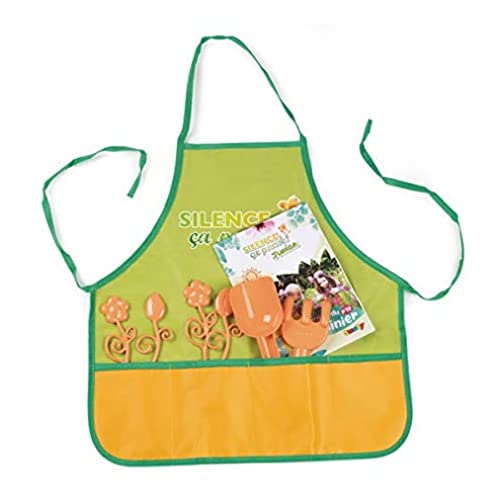 Smoby - Silence Ça Pousse - Grembiule Da Giardinaggio Per Bambini - Tasche Integrate - Rastrello + Pala - Dai 3 Anni - 870310