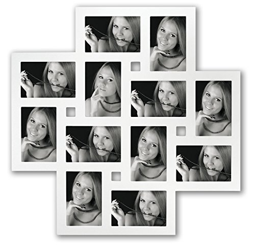 Milano White Multi Aperture Photo Frame For 12 6X4 Photos