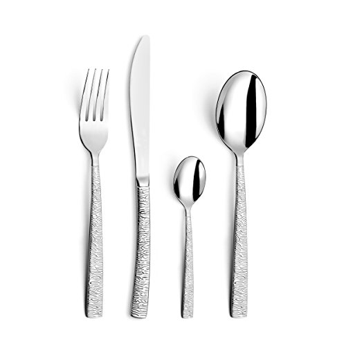 Amefa 903629 Af20 C40 Havane Jungle Servizio Di Posate 24 Pezzi – Cofanetto 6 Persone, Acciaio Inox, Finitura Lucida, 13,7 X 7 X 26 Cm