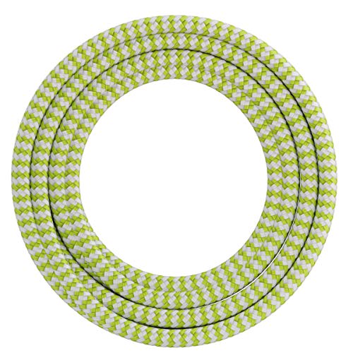 Calex 940238 Cordoncino Avvolto In Tessuto, Verde Limone/Bianco, Taglia Unica