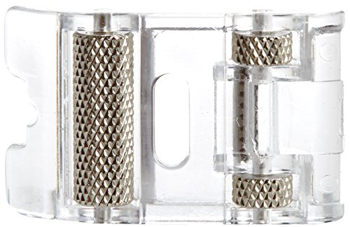 Alfa Piedino Con Rulli, Per Macchina Da Cucire, Per Materiali Elastici E Densi, Accessorio In Acciaio Inox E Plastica