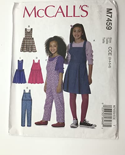 Mccall Modelli Per Bambini/Ponticelli Girls E Salopette, Multicolore, Taglie 7 – 14-P, Multi-Colour, 60 X 91 Cm