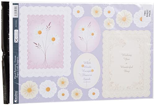 Kanban A4 Design Verticale Della Carta Di Stampa Floreale Topper, 10 Unità, Crema