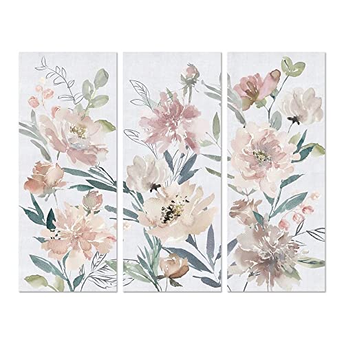 Dkd Home Decor Quadro Della Marca Fiori (3 Pezzi) (55 X 3 X 135 Cm) (Riferimento: S3018418)