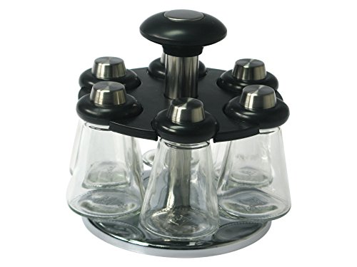 Chio Home Porta Spezie 6 Vetro Contenitori Cucina Barattoli, Colore Assortiti