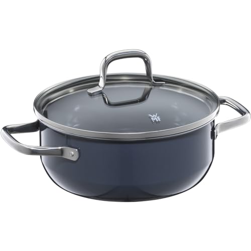 Wmf Fusiontec Essential - Pentola Grande, 20 Cm, Coperchio In Vetro, A Induzione, 2,4 L, In Ceramica High-Tech, Antigraffio, Non Rivestita, Colore: Bl