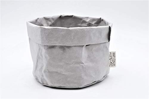 B&P Italia Sacchetto Portapane Stockholm Fibra Di Cellulosa, Grigio, Diametro 19X12Cm