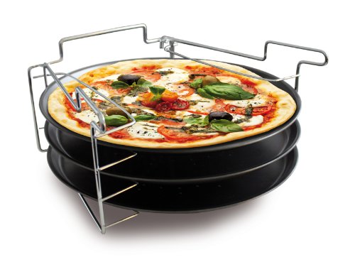 Baumalu 3776 Teglia Per Pizza Con Supporto, Confezione Da 3