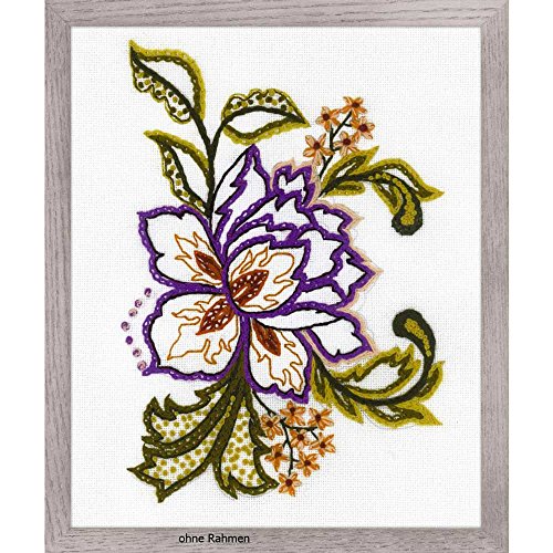 Riolis Fiori Schizzo Stick Lavoro Confezione, Cotone, Multicolore, 15 X 18 X 0.1 Cm