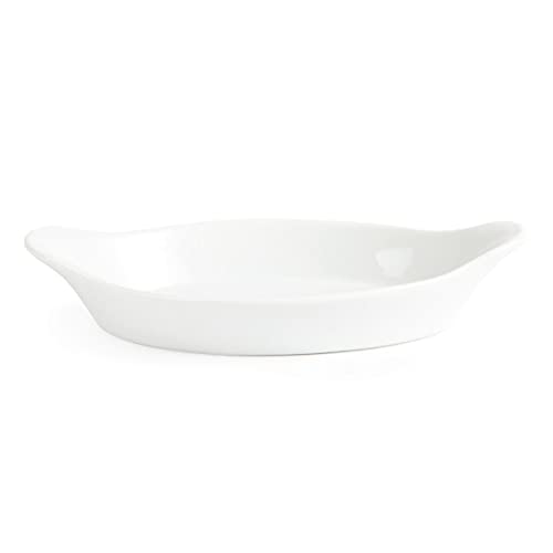 Olympia 6 X Whiteware Ovali Con Piatti 289 Mm Piatti Da Portata In Porcellana Forno