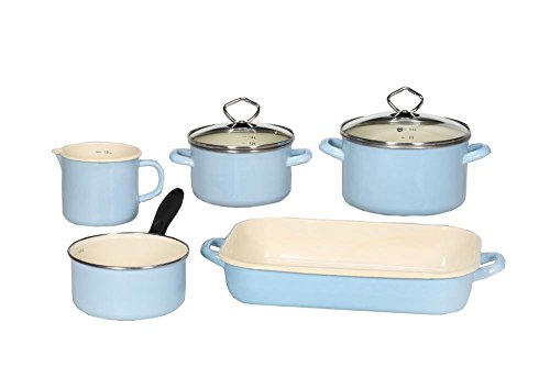Krüger Karl 89702Pab Smalto-Topfset Sylt, 5-Da Pezzi, Blu Pastello