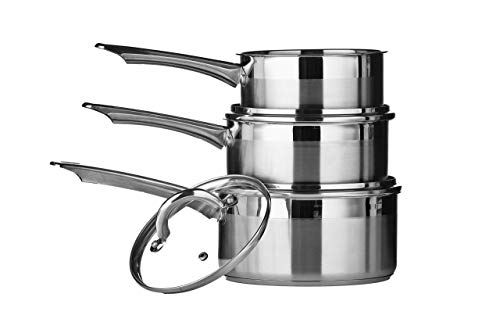 Premier Housewares Set Di Tre Tegami In Acciaio Inox Two Tone, 16/ 18/ 20 Cm