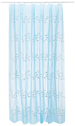 Spirella Tenda Plastica Lifestyle-Sardina Blue 180X200 1105552, Bianco, Estandar