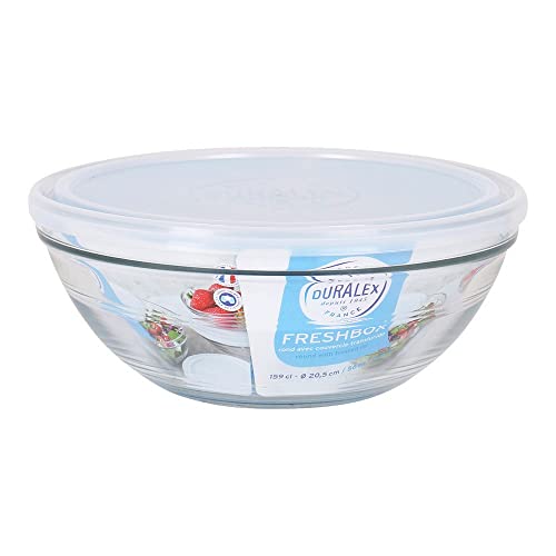 Bigbuy Home Ciotola Freshbox Trasparente Con Coperchio, 20,5 Cm