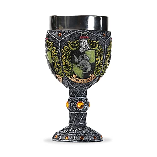 Wizarding World Of Harry Potter Hufflepuff Bicchiere Decorativo, Metallo, Multicolore, 18 X 16 X 15 Cm
