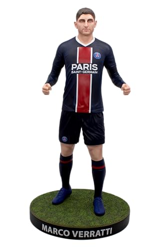 Soccerstarz Football Club Marco Verratti - Licenza Ufficiale Paris Saint-Germain Football Club Marco Verratti, 60 Cm In Resina Altamente Dettagliata,
